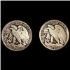 Image 2 : (2) 1917-D Walking Half Dollars NICE CIRCULATED