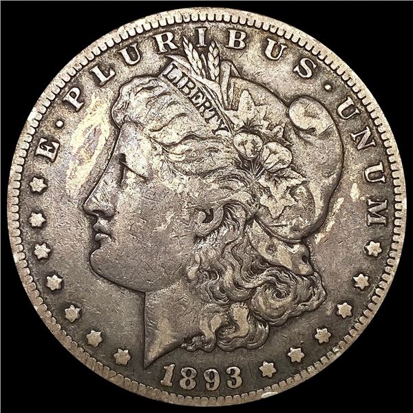 1893-CC Morgan Silver Dollar LIGHTLY CIRCULATED