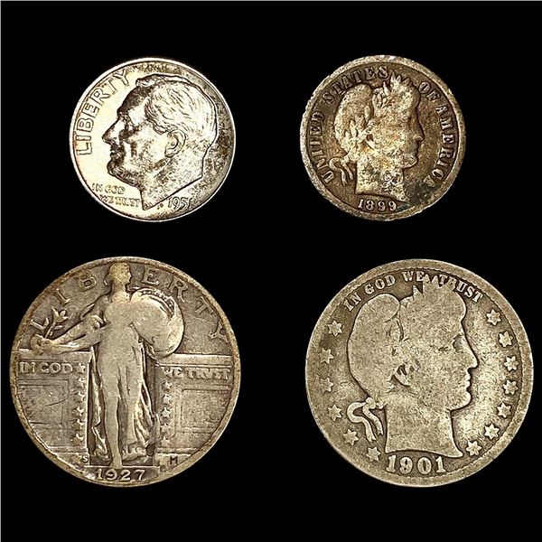 (4) Misc Coins (1899, 1901-O, 1927-S, 1951)