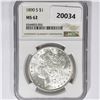Image 1 : 1890-S Morgan Silver Dollar NGC MS62