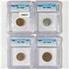 Image 1 : 1860-1943 Set (4) 1 IH & 2 Wheat Pennies, 1 2C
