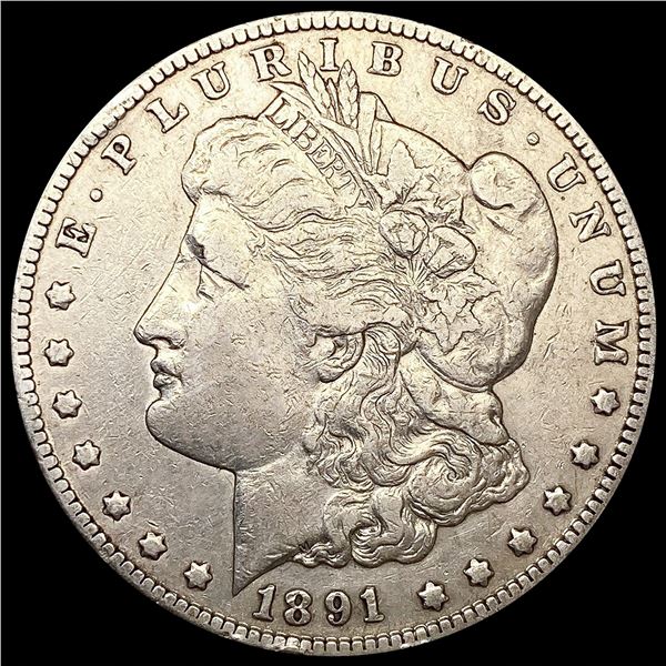 1891-CC Morgan Silver Dollar NEARLY UNCIRCULATED