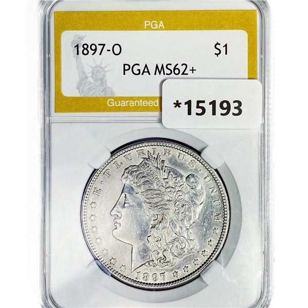 1897-O Morgan Silver Dollar PGA MS62+