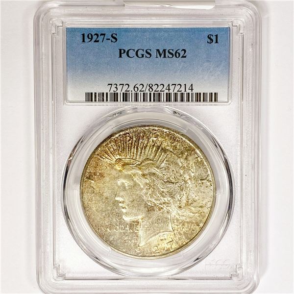 1927-S Silver Peace Dollar PCGS MS62