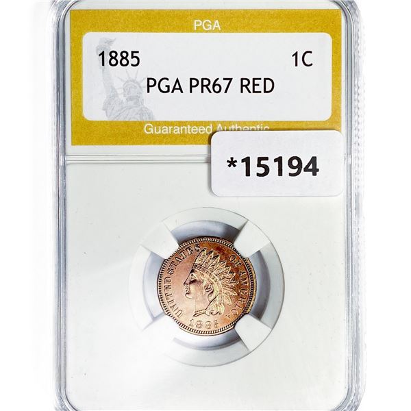 1885 Indian Head Cent PGA PR67 RED