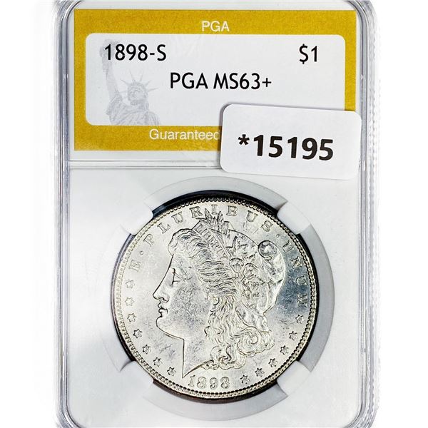 1898-S Morgan Silver Dollar PGA MS63+