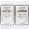 Image 1 : 2013 S&W Set (2) American Silver Eagle NGC MS69