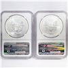 Image 2 : 2013 S&W Set (2) American Silver Eagle NGC MS69