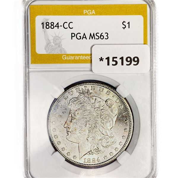 1884-CC Morgan Silver Dollar PGA MS63