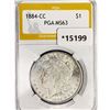 Image 1 : 1884-CC Morgan Silver Dollar PGA MS63