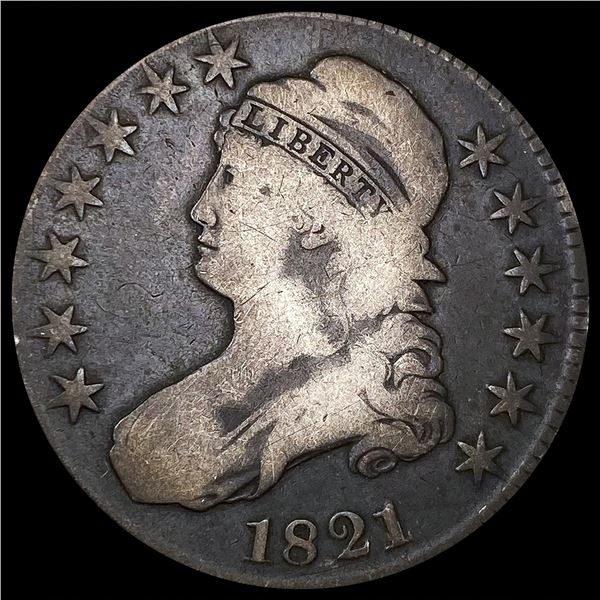 1821 Capped Bust Half Dollar NICE CIRCULATED