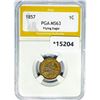 1857 Flying Eagle Cent PGA MS63