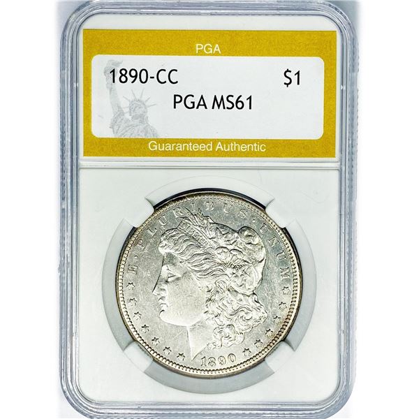 1890-CC Morgan Silver Dollar PGA MS61