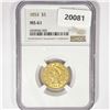 Image 1 : 1853 $5 Gold Half Eagle NGC MS61