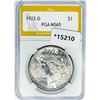 1922-D Silver Peace Dollar PGA MS65