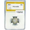 1821 Capped Bust Dime PGA AU58