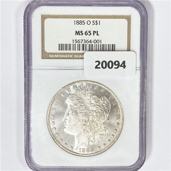 1885-O Morgan Silver Dollar NGC MS65 PL