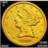 1860-D $5 Gold Half Eagle UNCIRCULATED