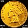 Image 1 : 1873 $3 Gold Piece UNCIRCULATED PL