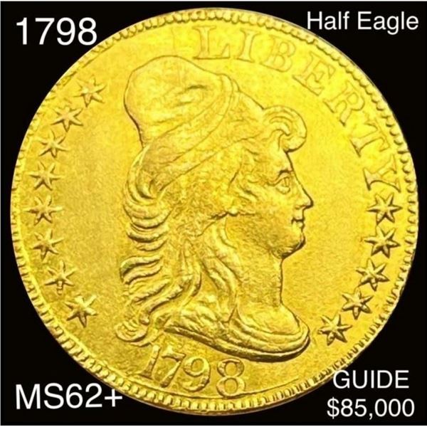 1798 $5 Capped Bust Half Eagle CHOICE BU