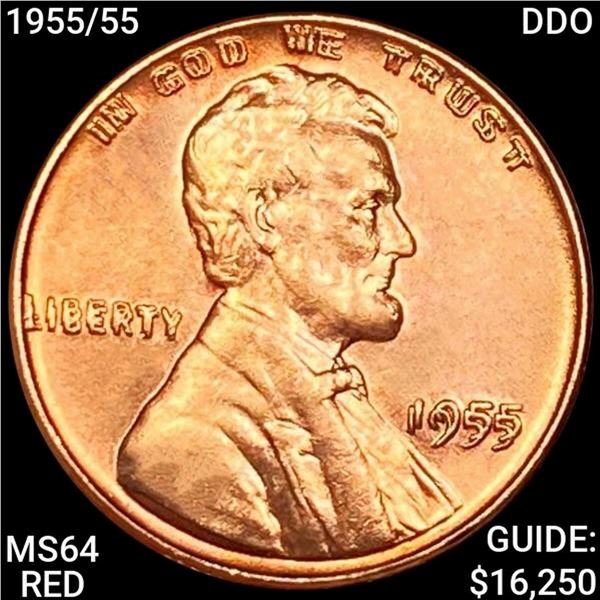 1955/55 DDO Lincoln Wheat Cent CHOICE BU