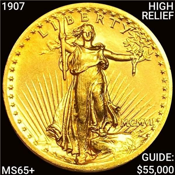 1907 $20 Gold Double Eagle GEM BU +