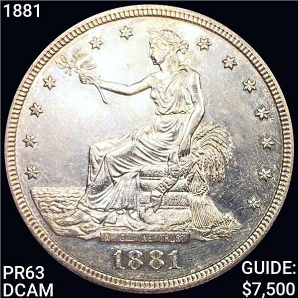 1881 Silver Trade Dollar CHOICE PROOF DCAM