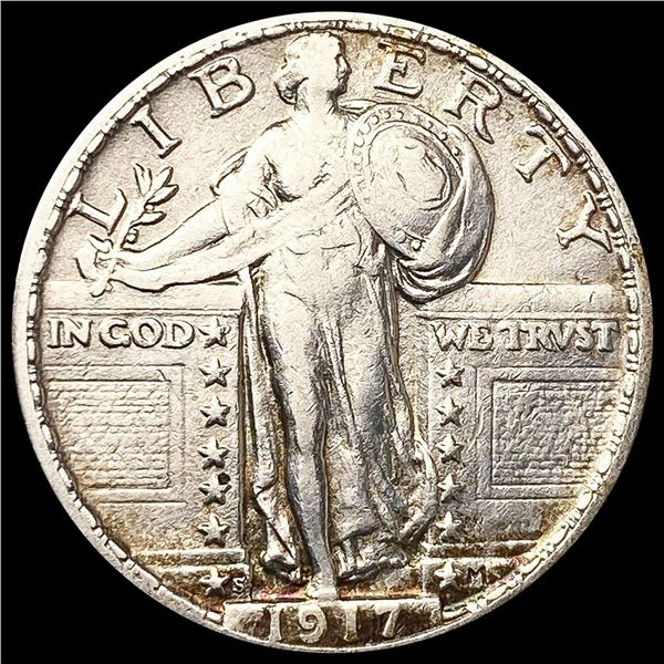 1917-S Variety 2 Standing Liberty Quarter NEAR  UNC