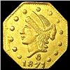 1871 BG-767 Octagonal Cal. Gold Qtr CLOSE UNC