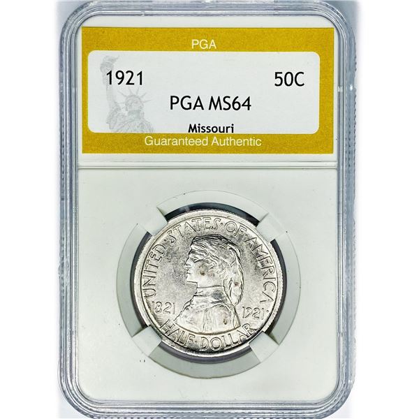 1921 Missouri Half Dollar PGA MS64