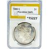 Image 1 : 1880-S Morgan Silver Dollar PGA MS64 DMPL