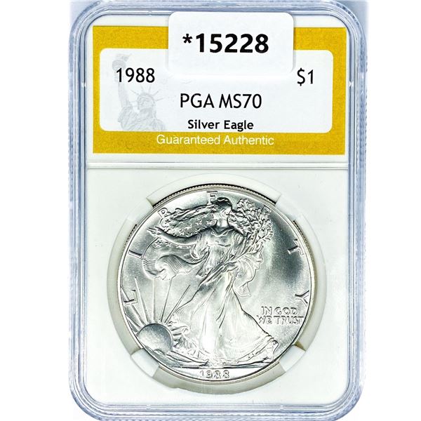 1988 American Silver Eagle PGA MS70