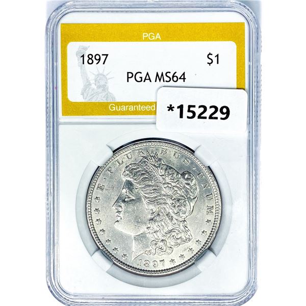 1897 Morgan Silver Dollar PGA MS64