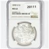 Image 1 : 1890-S Morgan Silver Dollar NGC MS62