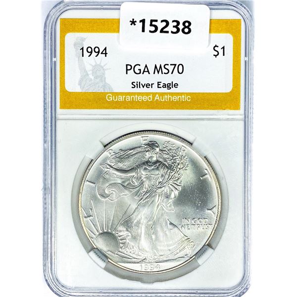 1994 American Silver Eagle PGA MS70