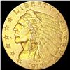 Image 1 : 1913 $2.50 Gold Quarter Eagle ABOUT UNCIRCULATED