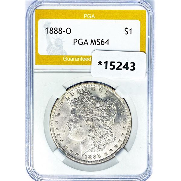 1888-O Morgan Silver Dollar PGA MS64