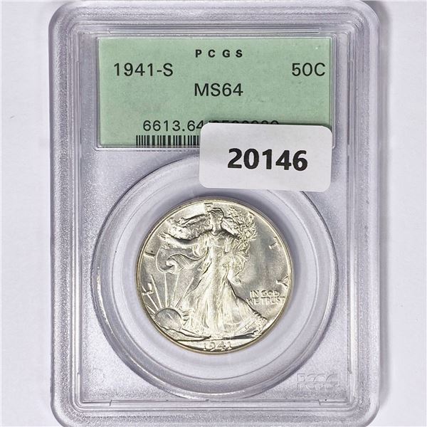 1941-S Walking Liberty Half Dollar PCGS MS64