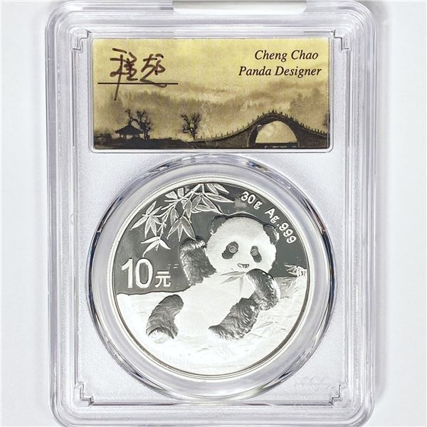 2020 10 Yn China Panda Silver PCGS MS70 1st Day