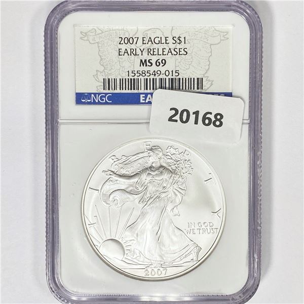 2007 American Silver Eagle NGC MS69