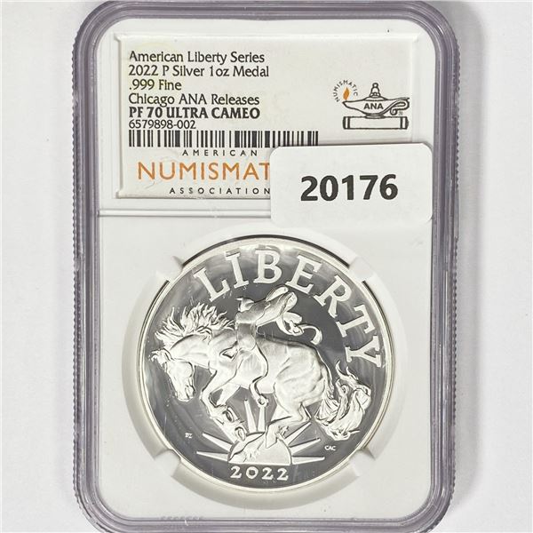 2022-P Liberty Silver Medal PCGS PR70 DCAM, 1st