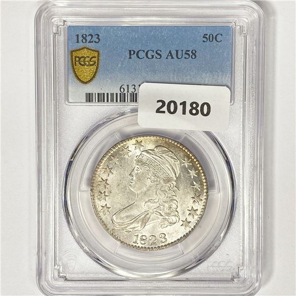 1823 Capped Bust Half Dollar PCGS AU58