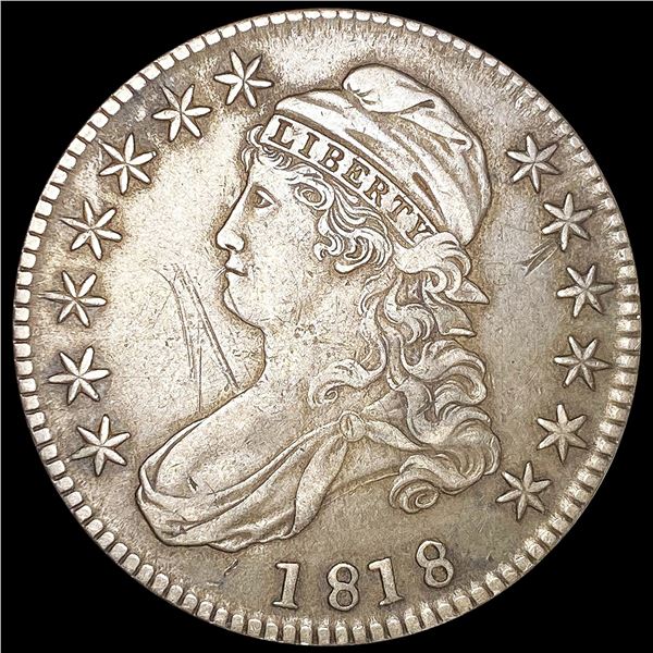 1818 Capped Bust Half Dollar LIGHTLY CIRCULATED