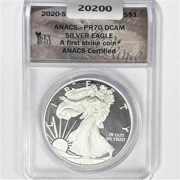 2020-S American Silver Eagle ANACS PR70 DCAM