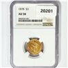 Image 1 : 1878 $3 Gold Piece NGC AU58