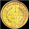 Image 2 : 1853-O Rare Gold Dollar UNCIRCULATED