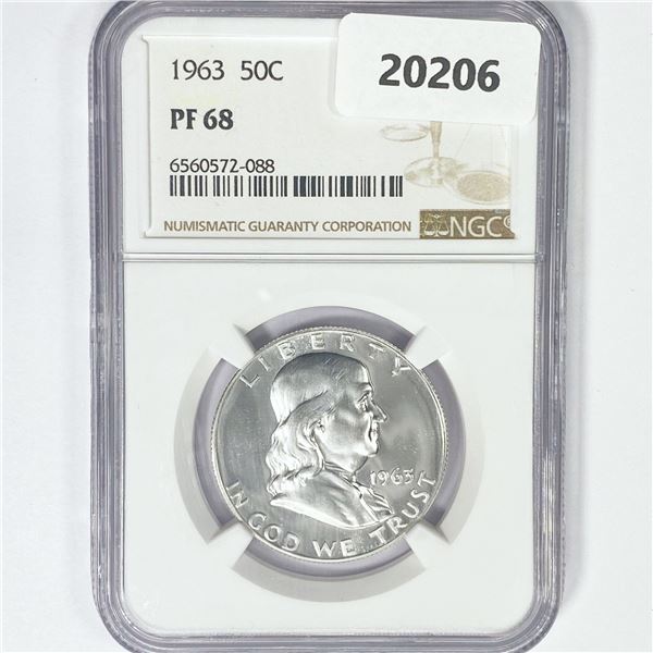 1963 Franklin Half Dollar NGC PF68