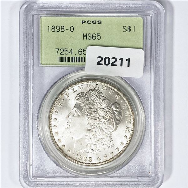 1898-O Morgan Silver Dollar PCGS MS65