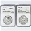 Image 1 : 1963 Set (2) Franklin Half Dollar NGC PF67