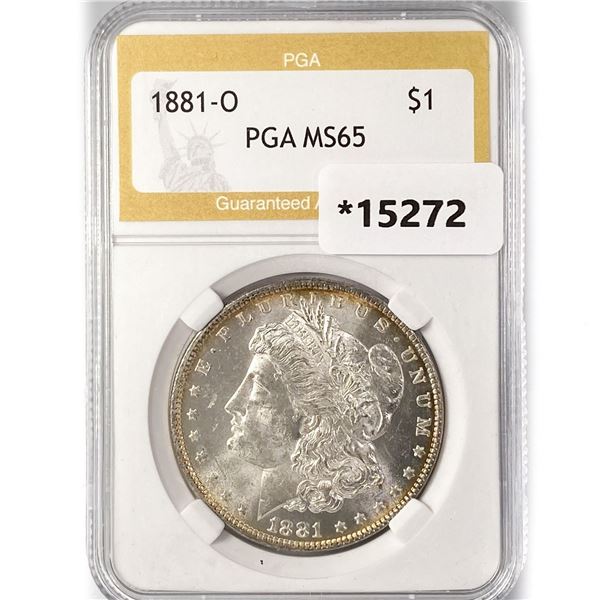 1881-O Morgan Silver Dollar PGA MS65